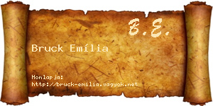 Bruck Emília névjegykártya