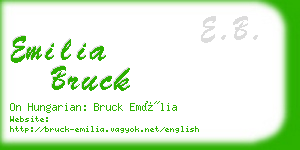 emilia bruck business card